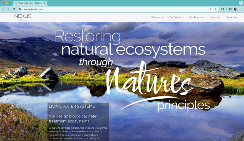 Nexus by Sweden website home page